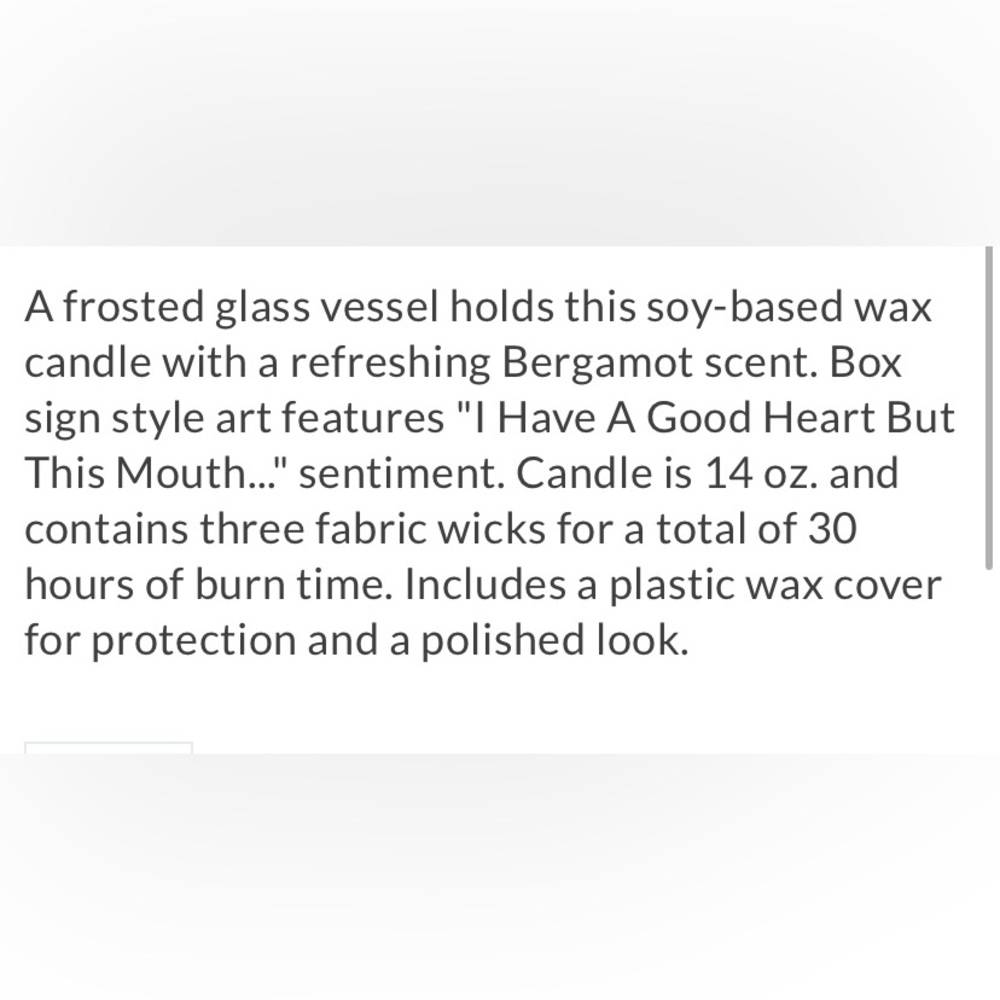 NEW I have a good heart but this mouth candle - Picture 4 of 4